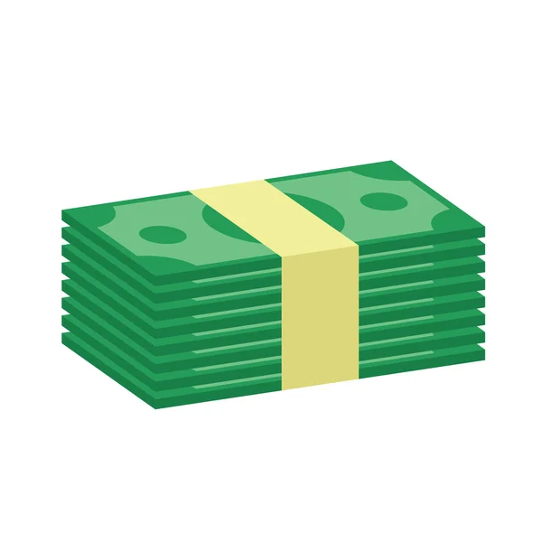 Vector pila de dinero icono — Vector de stock