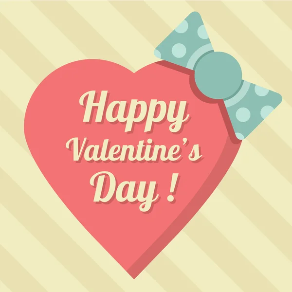 Zoete vintage happy valentine's dag illustratie vector — Stockvector