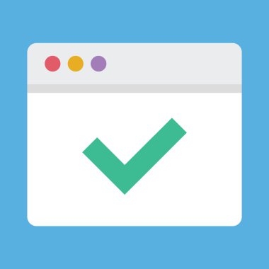 vektör tarayıcı ve onay işareti simgesi