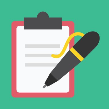 vektör formu ve kalem simgesi