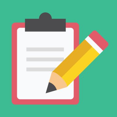 vektör formu ve kurşun kalem simgesini