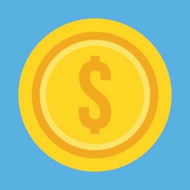 vektör altın dolar simgesi