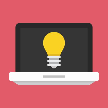 vektör dizüstü web fikir simgesi
