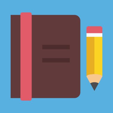 vektör defter ve kalem simgesini