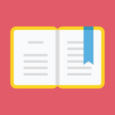 yer işareti simgesi olan açık kitap vektör