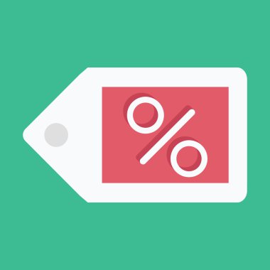 vektör fiyat etiketi yüzde etiketi simgesi