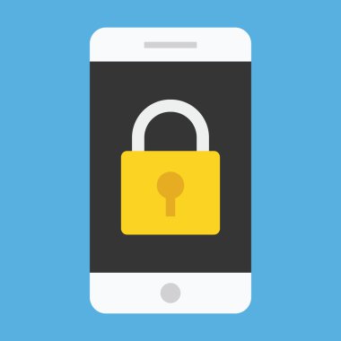 vektör akıllı telefon kilit ekran simgesi