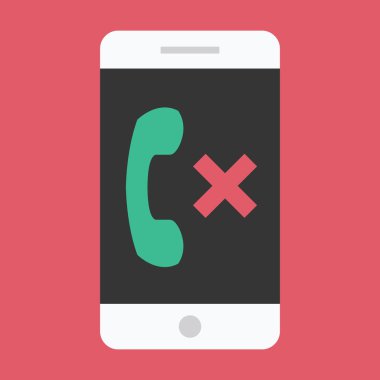vektör akıllı telefon cevapsız arama simgesi