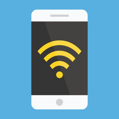 vektör akıllı telefon wifi simgesi