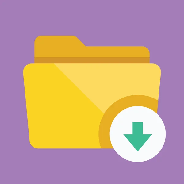 Vector Download Folder Icon — Stock vektor