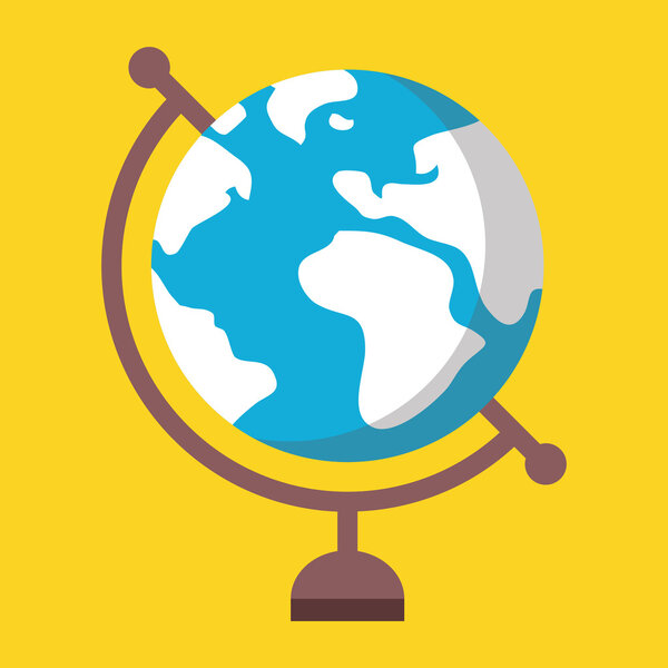 Значок векторного глобуса
