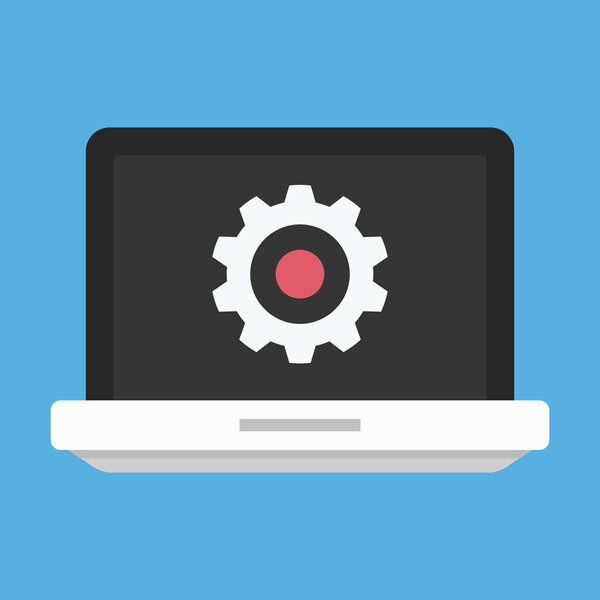 Vector Laptop Settings Icon
