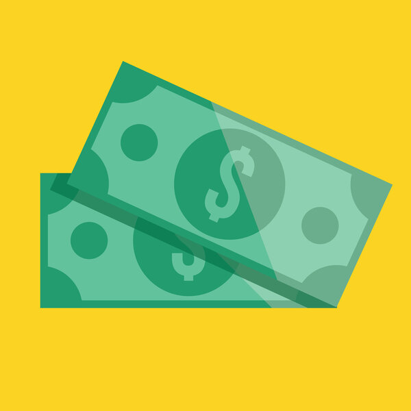 Vector Pair of Dollar Bills Icon