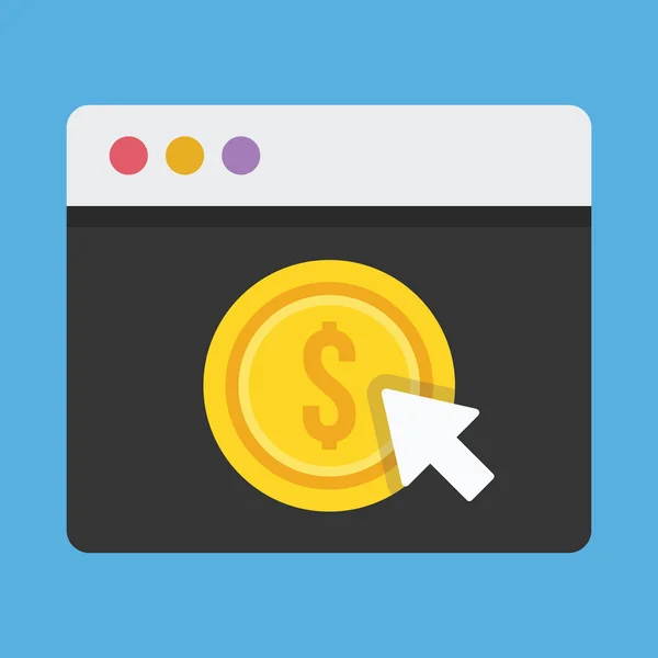 Vector de pago por clic icono — Vector de stock