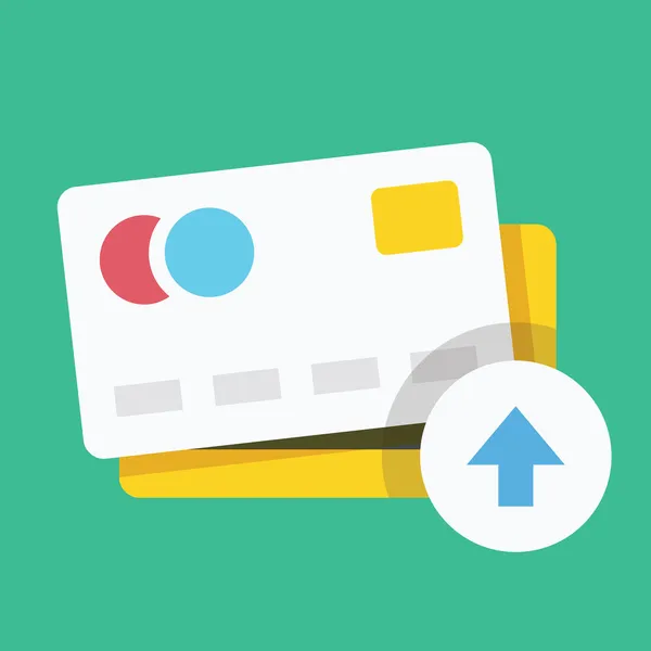 Vector poner icono de la tarjeta de crédito — Vector de stock