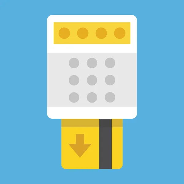 Vektor bort kreditkort från terminal ikonen — Stock vektor