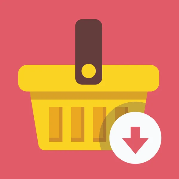 Vector Shopping Basket Remove from Cart Icon — Stock Vector