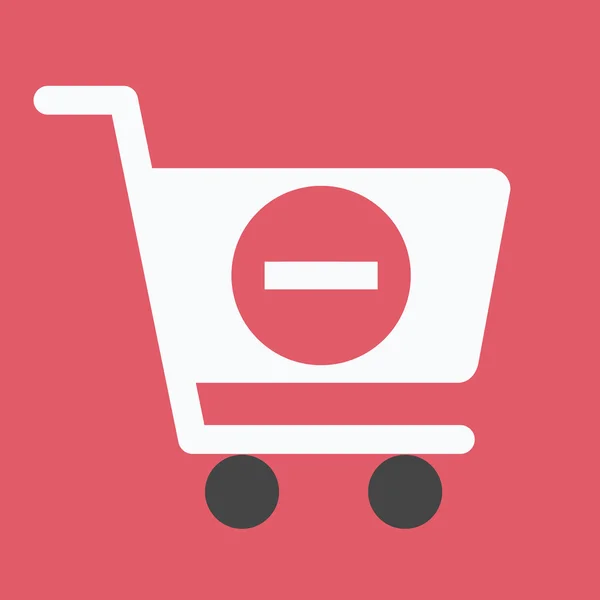 Vector Shopping Cart Remove from Cart Icon — Stock Vector