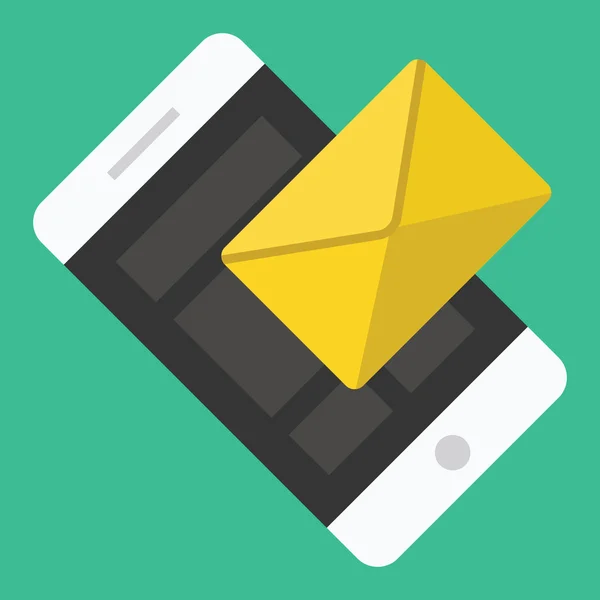 Vector smartphone e-mail of sms pictogram — Stockvector