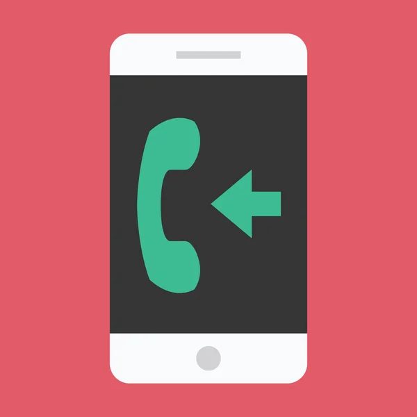 Vector Smartphone Icono de llamada entrante — Vector de stock