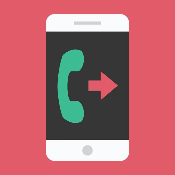 Vector Smartphone Icono de llamada saliente — Vector de stock