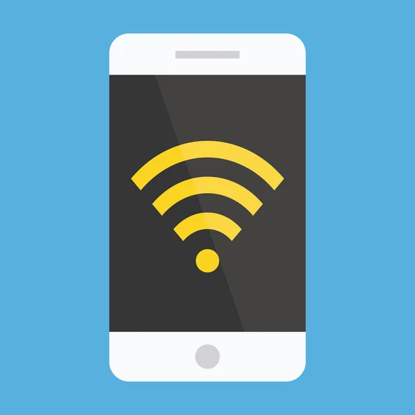 Vector Smartphone Wifi Icono — Archivo Imágenes Vectoriales