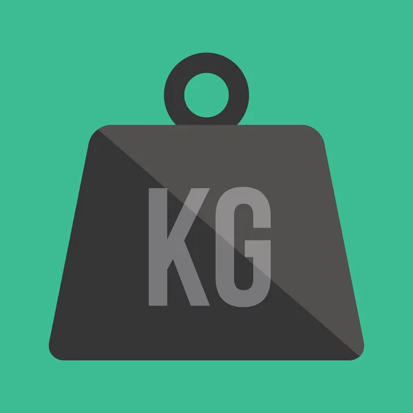 Vectorgewicht Kilogram Pictogram — Stockvector