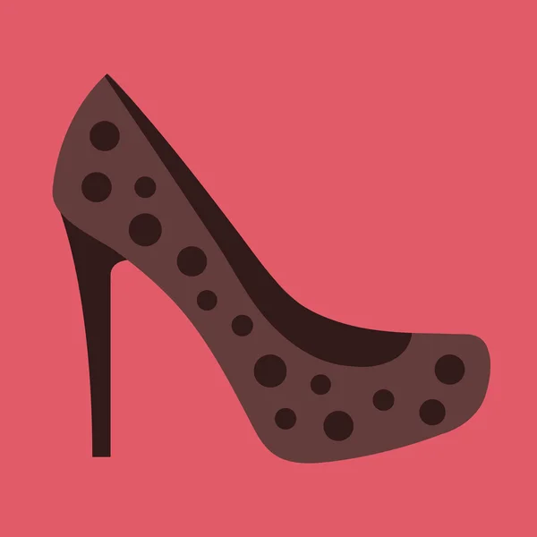 Vektor kvinnor sko icon — Stock vektor