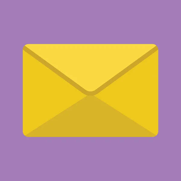 Icône d'enveloppe jaune vectoriel — Image vectorielle
