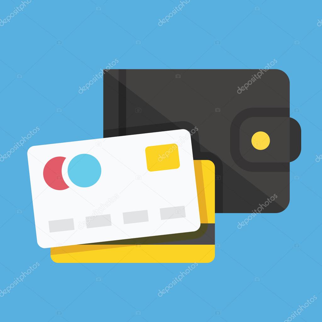 Vector Wallet and Credit Cards Icon