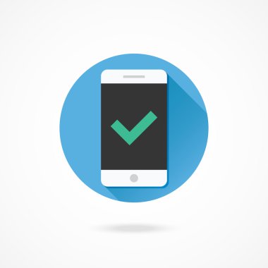 Smartphone ve onay işareti