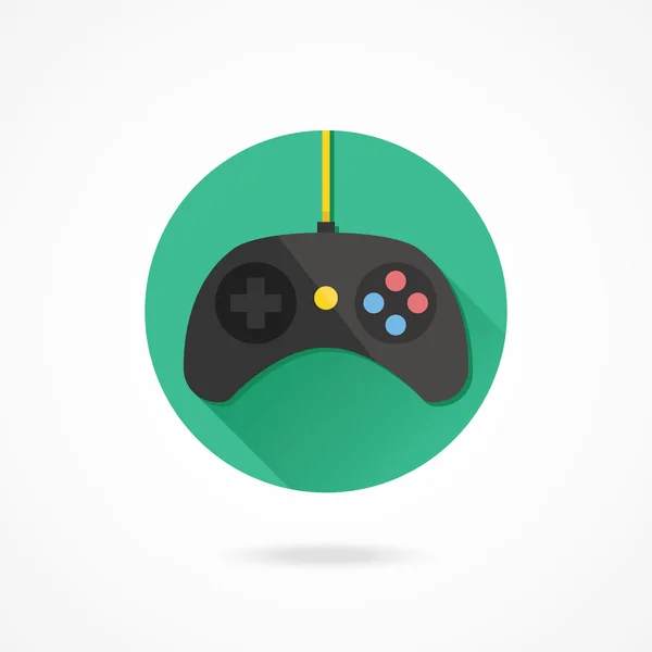 Gamepad noir — Image vectorielle