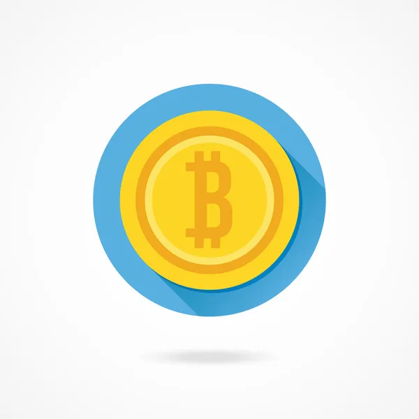 Bitcoin oro — Vector de stock