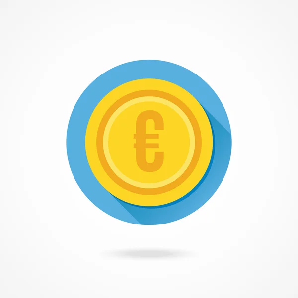 Moneda de oro euro — Vector de stock