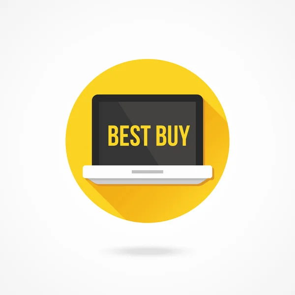 Laptop Melhor compra — Vetor de Stock