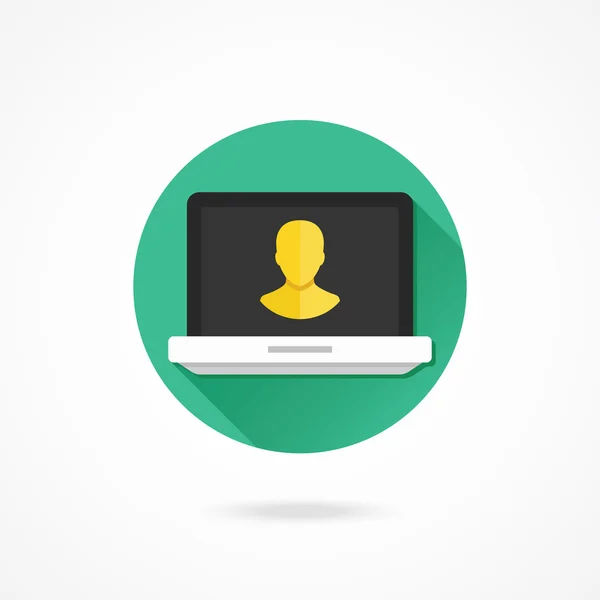 Vector Laptop User Profile Icon Stock Vector Image by ©magurok5 #42286035