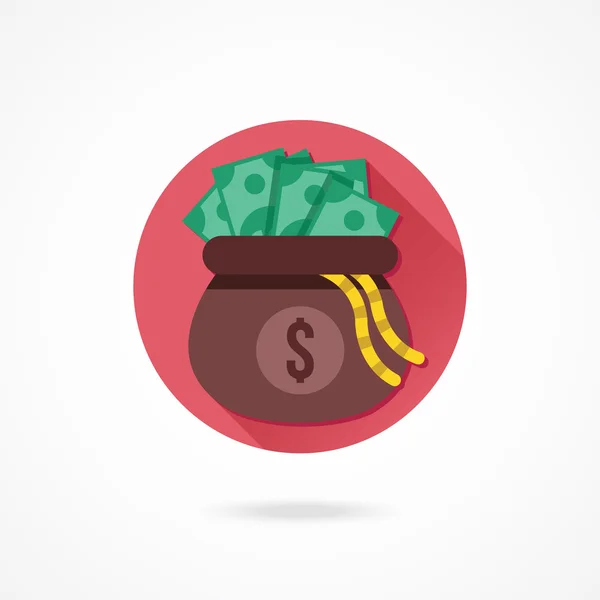 Bolsa de dinero — Vector de stock