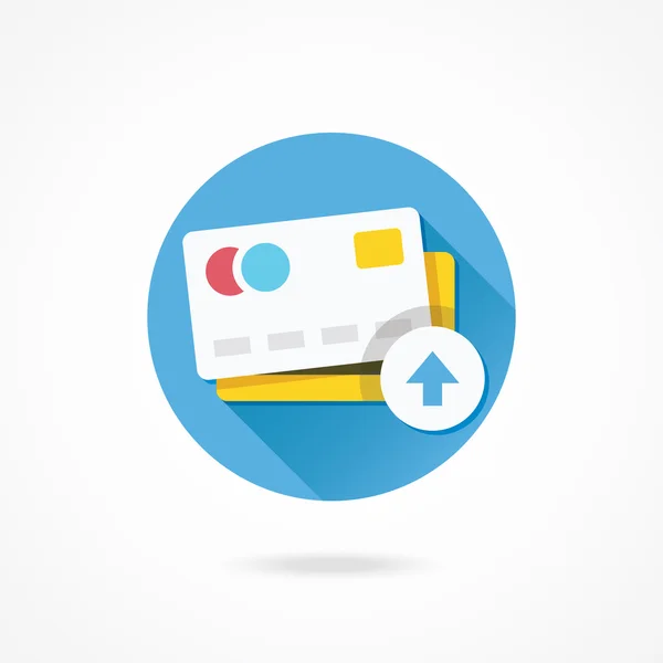 Coloque cartão de crédito — Vetor de Stock