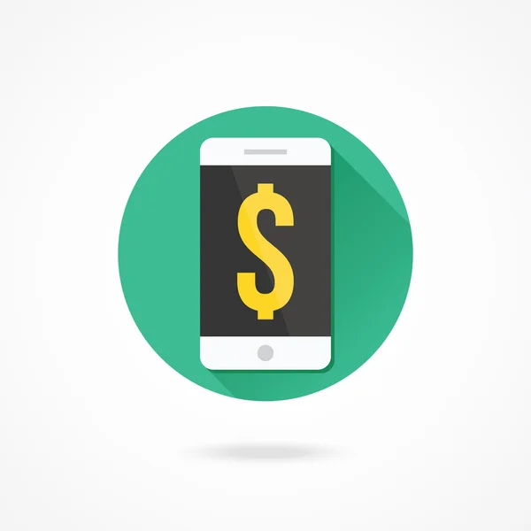 Smartphone et Dollar Sign — Image vectorielle