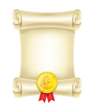 Scroll With Medal