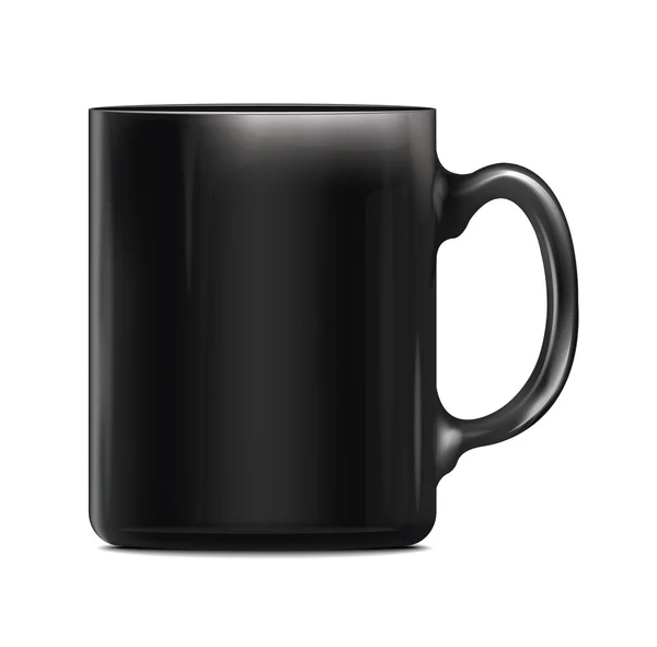 Taza negra — Vector de stock