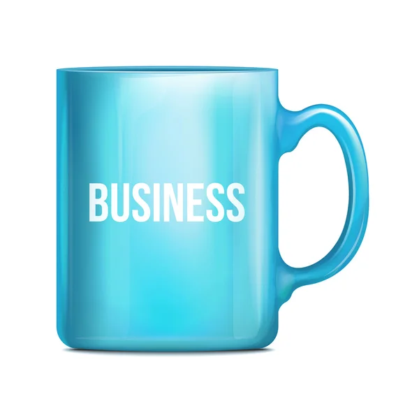 Business blaue Tasse — Stockvektor
