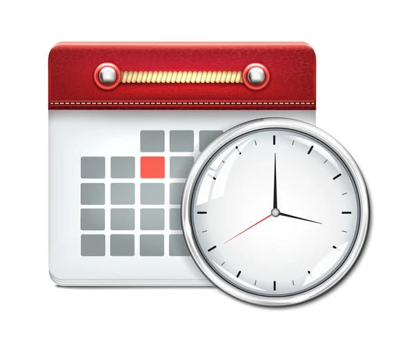 Reloj y calendario icono — Vector de stock