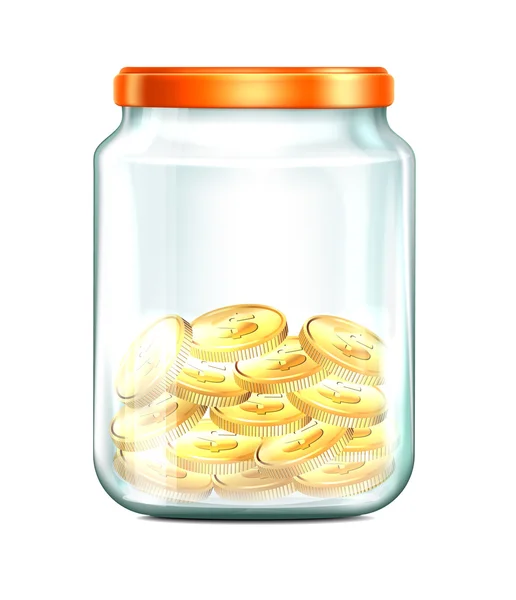 Βάζο με κέρματα — Διανυσματικό Αρχείο