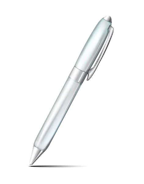 Vit penna — Stock vektor