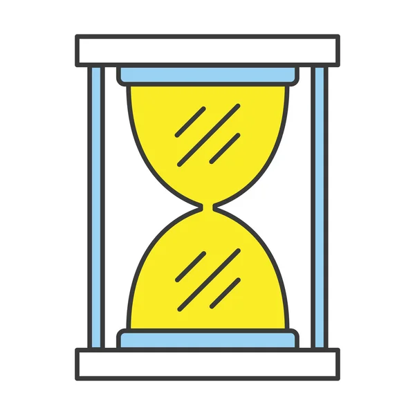 Icône de sablier de concept de conception de ligne plate vectorielle — Image vectorielle