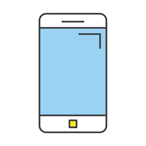 Concepção de linha plana vetorial Smartphone Icon — Vetor de Stock