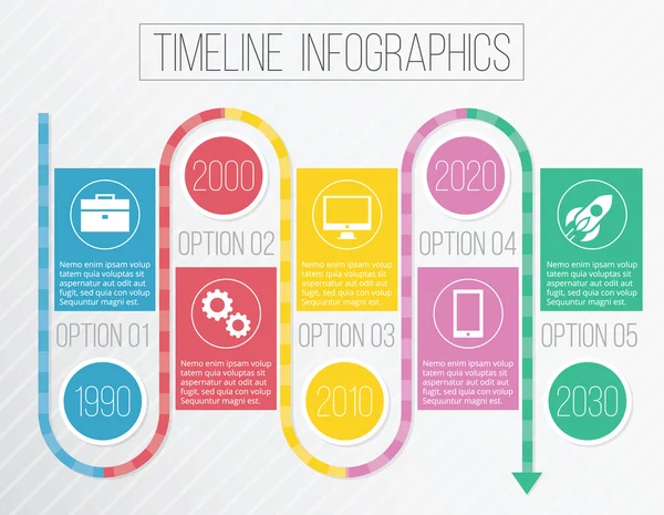 Vektor kreative Zeitleiste Infografiken — Stockvektor