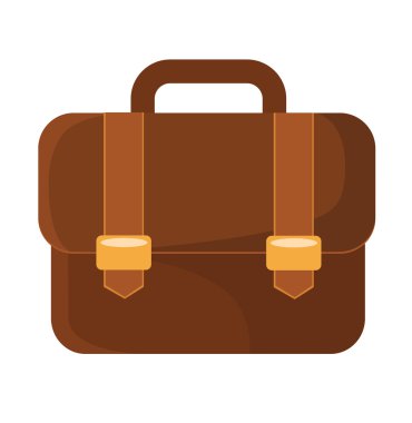 Vektör evrak çantası düz simgesi