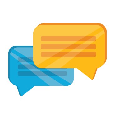 vektör Sohbeti düz simgesi